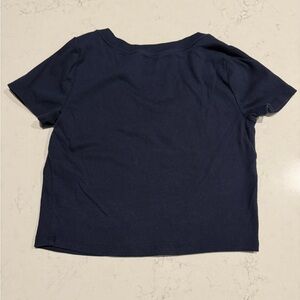 Navy Blue Hollister Crop Top